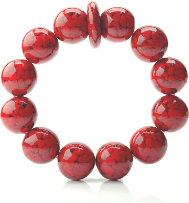 오지끄 O.JIK 경면주사 복 삼재 운 기도 불교염주 소원성취 불교 단주, 1개, 다크레드 12단주 16mm