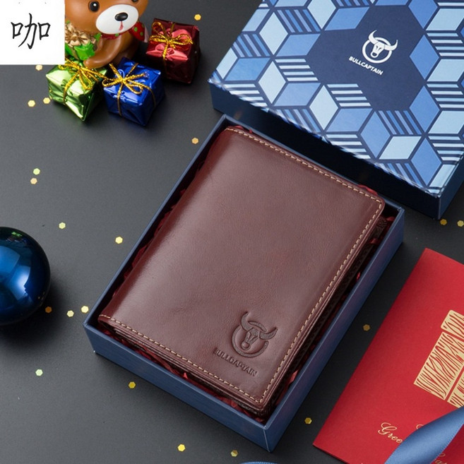 BULLCAPTAIN 真皮皮夾 男 短夾
