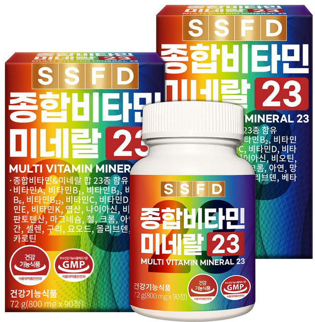 순수식품 종합 멀티 비타민 미네랄, 90정, 2개