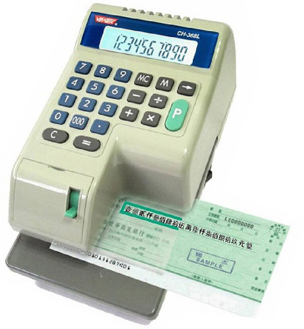 VERTEX 微電腦 支票機 CH-368L 台灣製, 數字, 1個