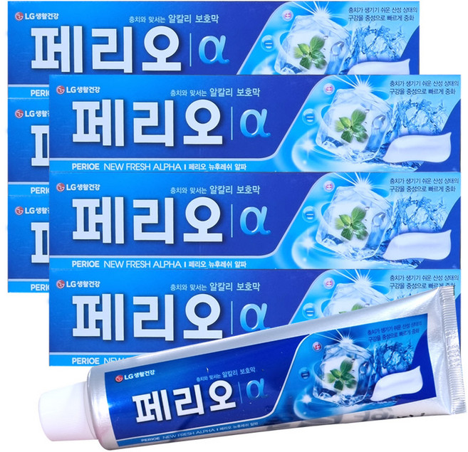 페리오 뉴 후레쉬 알파 치약 150g 12개(개별박스포장), 12개