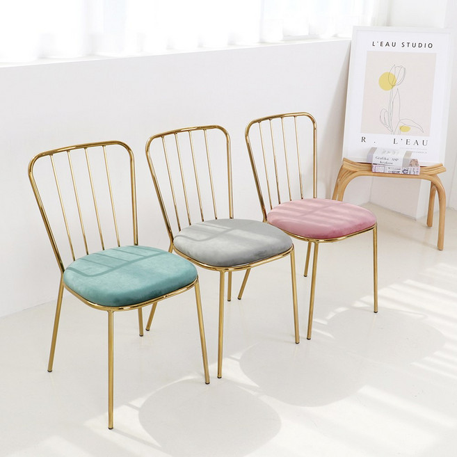 체어센스 소피아 골드 체어 카페 식탁 의자, 소피아골드 핑크, 1개