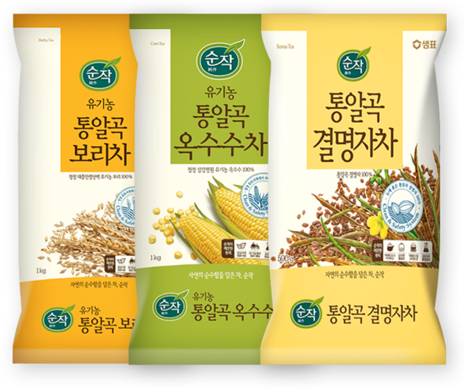 샘표 순작 통알곡 보리차 1개 +옥수수차 +결명자차 1kg 1개 (총3개), 1개입, 3개