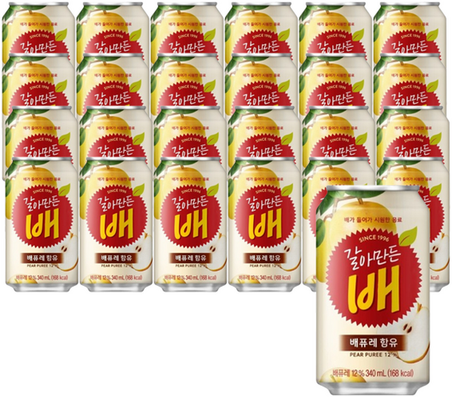 갈아만든배, 1개, 340ml