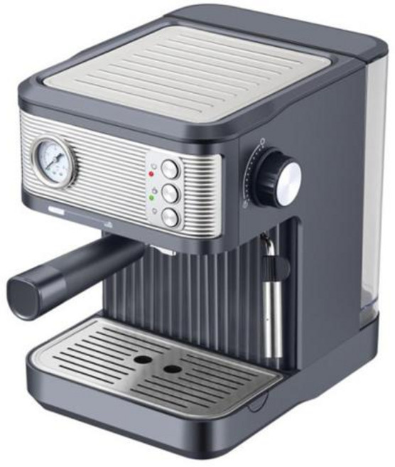 가정용커피메이커 1‑2인용 원두전용 미니 이탈리아 에스프레소 머신 다기능 스팀 밀크 프로싱 기능 포함 전기, EU, 2)Grey