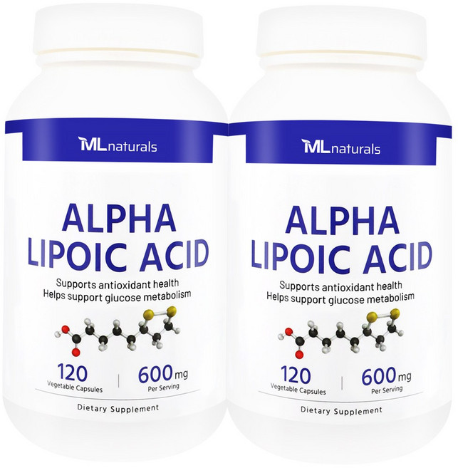 [미국빠른직구] 마이라이프 내추럴스 알파리포산 600 mg, 2개, 120정