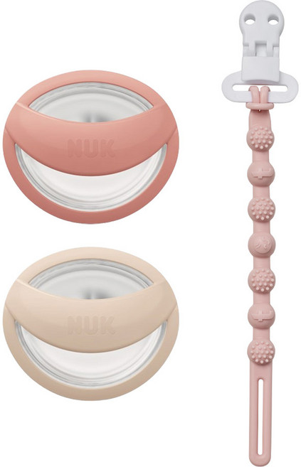 누크 마미필 쪽쪽이 X 토트랩 쪽쪽이 홀더 SET, 1세트, 블러쉬,샌드스톤+로즈워터핑크, S1 (0~9개월)