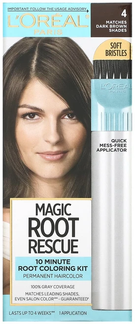 뿌리 염색 키트 1회 사용 다크 브라운 매직 루트 레스큐 로레알, 1개 - 쿠팡