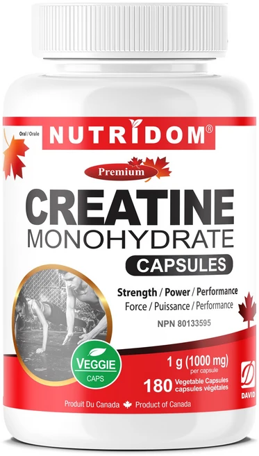 캐나다 뉴트리돔 크레아틴 모노하이드레이트 캡슐형 1000mg 180베지캡슐 크레아틴알약 크레아틴추천 헬스보충제, 1개, 180정 - 쿠팡