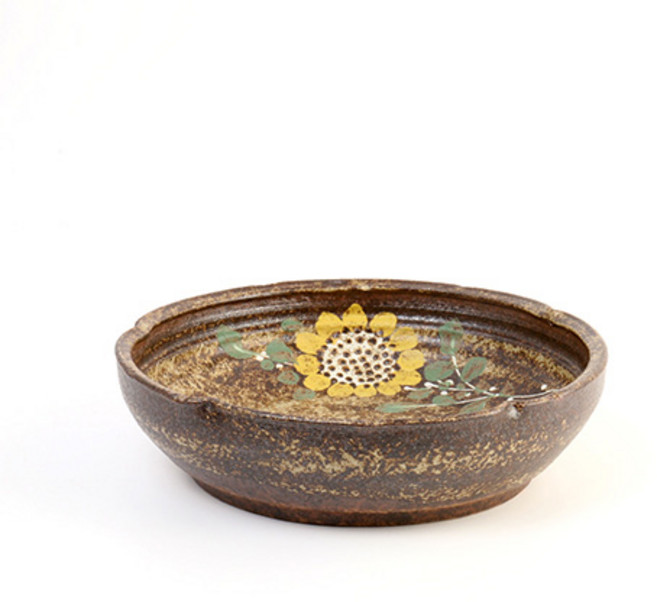 비채 해바라기 꽃 도자기 수반 소