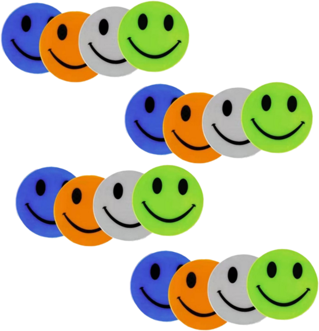 스마일 야광 안전 반사스티커 빛반사 테이프, 1세트