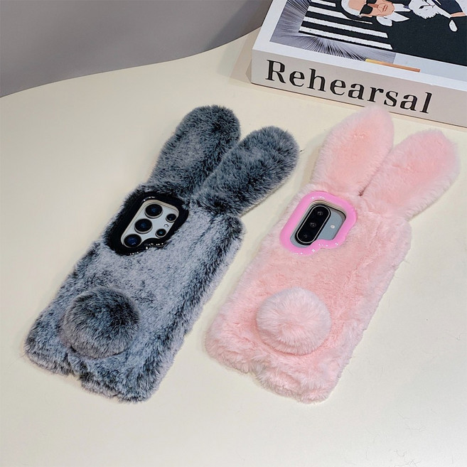 토끼 털인형 카메라커버 거치대 갤럭시 A17 퀀텀6 버디4 A36 퀀텀5 버디3 A35 케이스 PT-B051