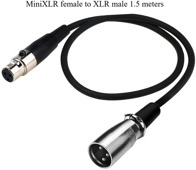 미니 XLR - XLR 마이크 케이블 미니 XLR 3핀 오디오 케이블, 02 F to M 1.5m