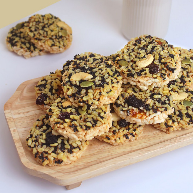 넛트쌀강정 대용량옥고시 오란다 쌀과자 옛날과자 명절선물 어르신간식 소문난간식, 1개, 300g