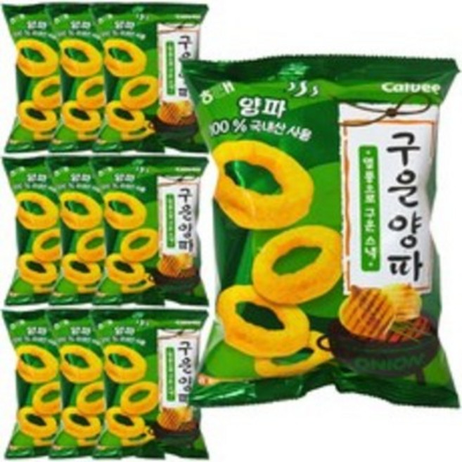 해태 구운양파 10봉(1박스), 140g, 10개
