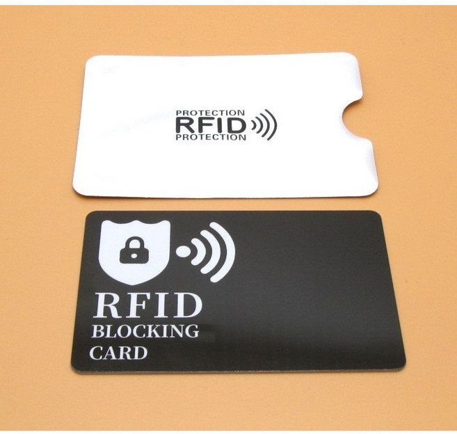 전자파 차폐 RFID차단카드 교통카드 중복인식 방지 카드, 블랙, 1개
