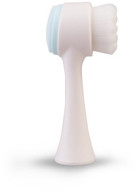 진동클랜저 피부탄력기기 클렌징기계 전동세안기 피부마사지기 홈케어 양면 실리콘 스킨 케어 도구 페이셜 클렌저 브러시 페이스 클리닝 진동 마사지 세척 제품 도매, 2.파란