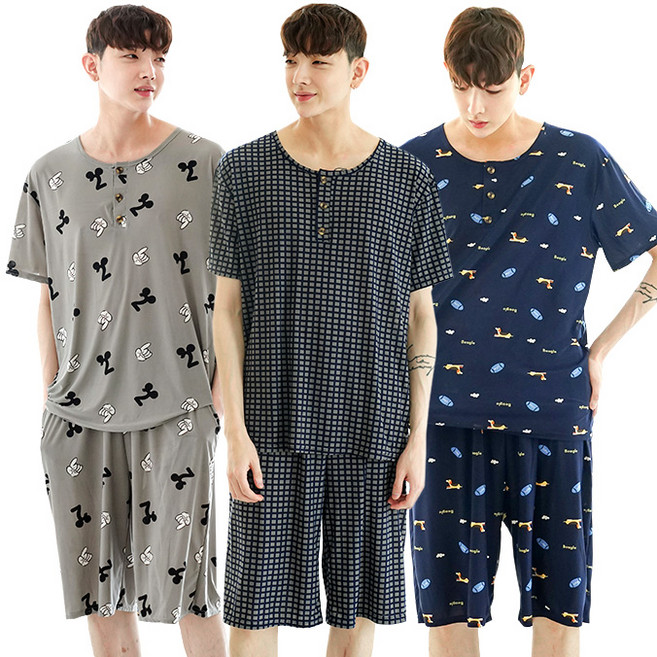 코튼원 남성 반팔 쿨잠옷 냉장고 홈웨어