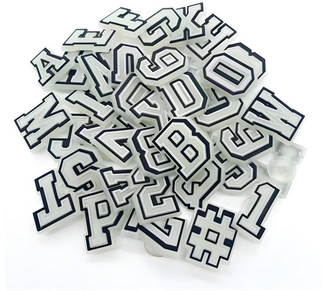 야광 알파벳 이니셜 파츠 신발 데코 버튼 꾸미기 악세사리 야광장식 이름파츠