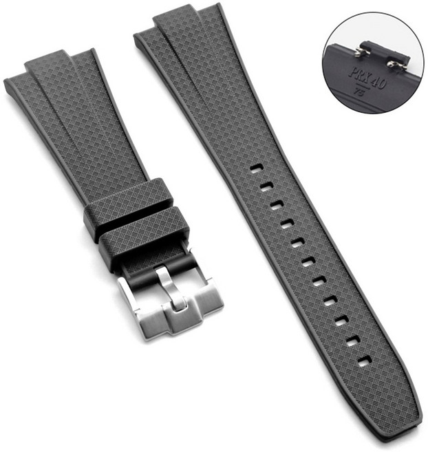 헤리티지 PRX 오토 우레탄 러버 메탈 스트랩 시계줄 40mm