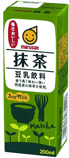 마루산 두유음료 말차 200ml×24병, 200ml, 24개