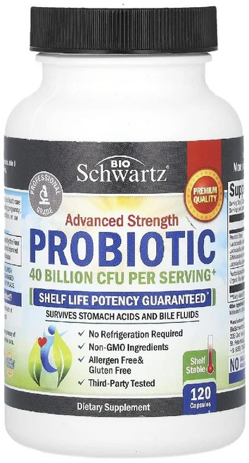 바이오슈워츠 어드밴스드 스트렝스 프로바이오틱 캡슐 120정, 1개 - 쿠팡