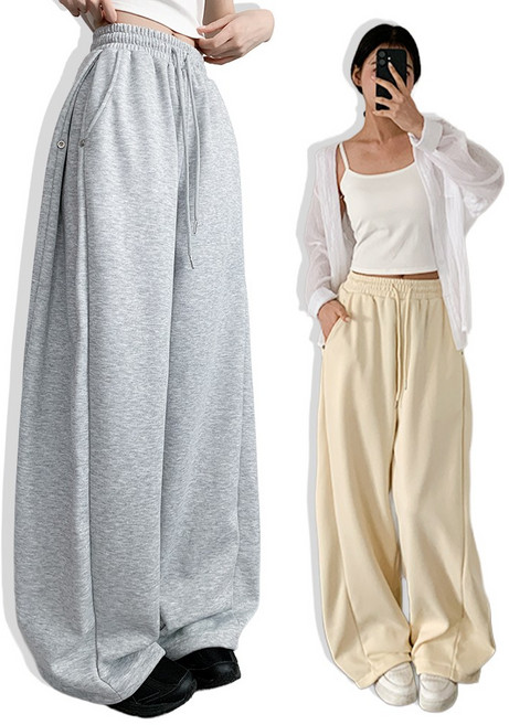 봄신상 / 또또 스냅 와이드 팬츠 10color 벌룬 트레이닝 츄리닝 바지 키작녀 키큰녀 벌룬핏 와이드핏 10컬러 데일리바지