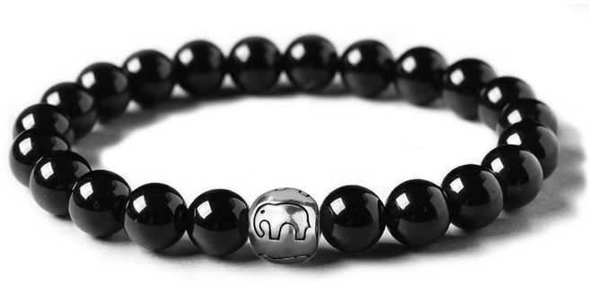 천연 흑요석 팔찌 부정기 제거 힐링 스트레스 해소 소원성취 행운 액막이 건강 재물운 삼재 만사형통 사업 금전