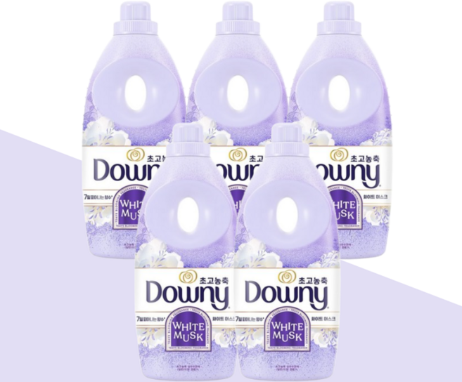 다우니 호텔컬렉션 화이트머스크 1L 5개 초고농축 섬유유연제 본품, 1세트