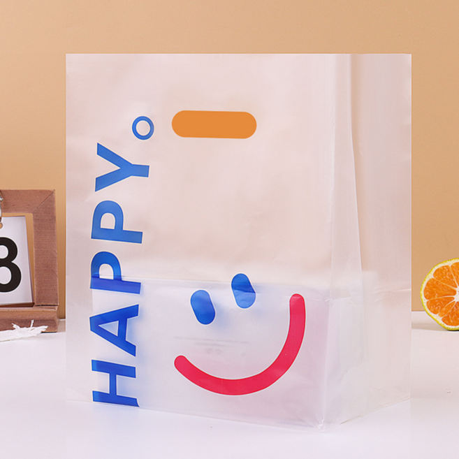 위캔바이 4면 확장형 반투명 PE 포장봉투, 50개, 해피