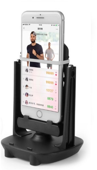 핸드폰 만보기 흔들기 휴대폰 자동만보기 핸드폰 흔들이 기계, 블랙, 1개