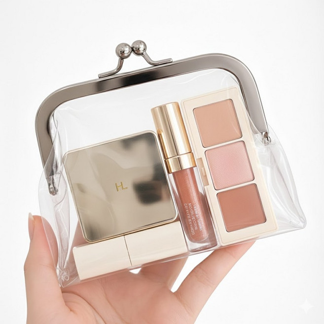 비에뜨 가방쏙쏙 투명 똑딱이 미니 파우치