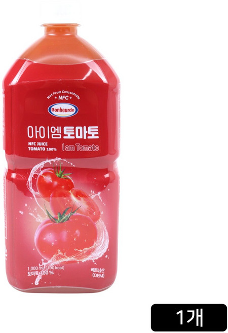 보넬드 아이엠 토마토 100% NFC 착즙주스, 1개, 1L