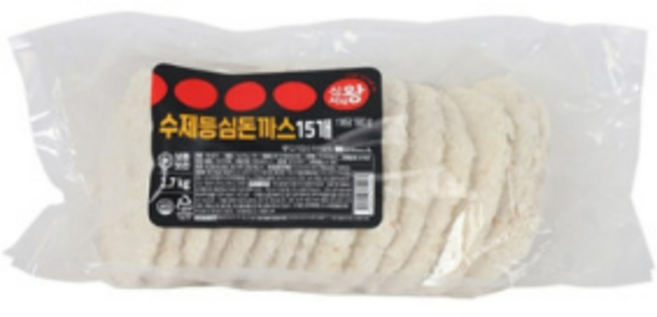식자재왕 수제 등심 돈까스 180g x 15입, 7개, 2.7kg