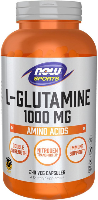NOW Foods 左旋麩醯胺酸植物膠囊 1000mg, 240顆, 1罐