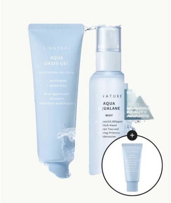 에스네이처 아쿠아 시스 수분 젤크림 80ml아쿠아 스쿠알란 미스트 100ml (젤크림 30ml), NONE, 1