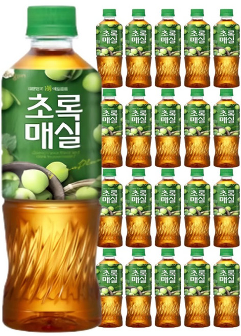 김영철 웅진식품 초록매실 500ml 20pet 매실음료, 20개