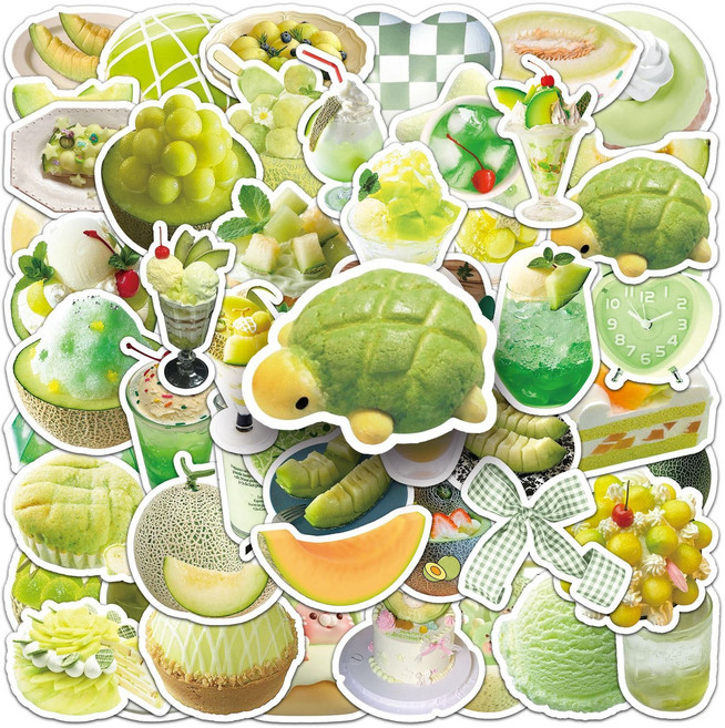 과일스티커 복숭아 메론 인스 캐리어 노트북 여행 가방 감성 데코, 1개, 메론스티커