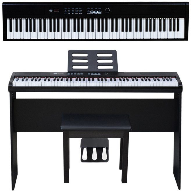 비바체 88건반 전자디지털피아노 vs-860pro, vs-860pro기본구성(본체)+나무스텐드, 1개, 블랙