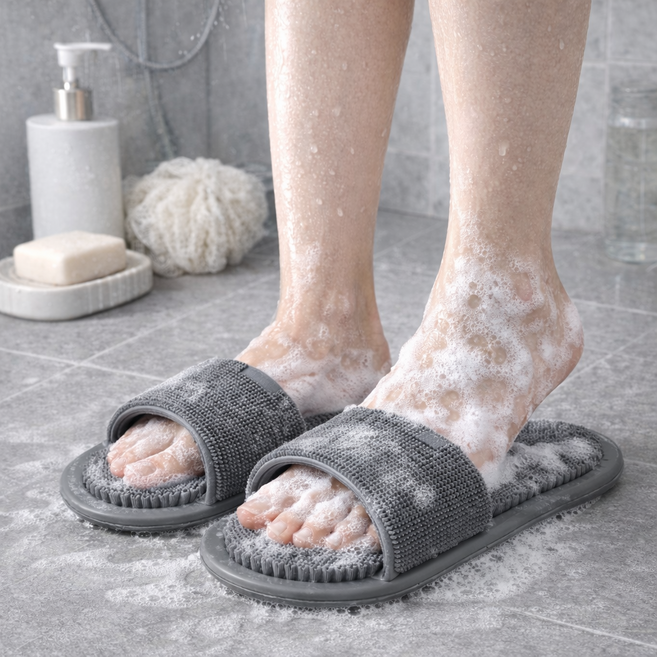 비디 각질제거 발세척 풋브러쉬, 1개, 1개입, 그레이