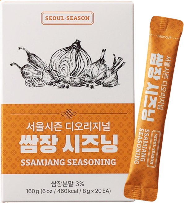 서울시즌 쌈장 김치맛 톡톡 간편 시즈닝 스틱 파우더 저칼로리 가루 바베큐 삼겹살 캠핑용 소스, 쌈장시즈닝 스틱 E4H301, 2박스