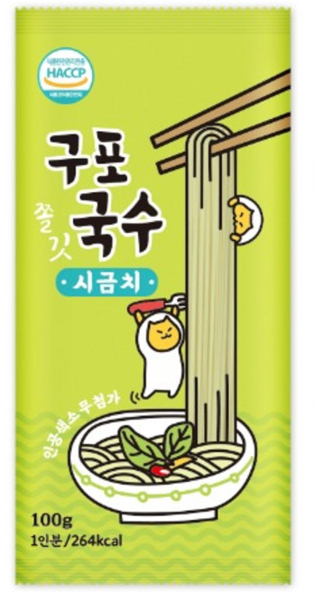 소확행몰 쫄깃 구포국수 시금치 사리 소면, 1개, 100g
