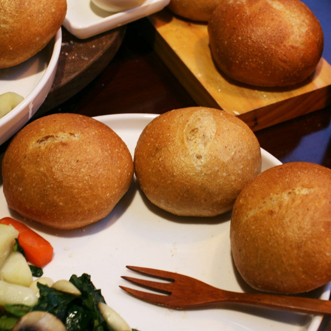 도현당 천연효모 유기농 호밀 통밀 무설탕빵 다이어트 비건 모닝빵80g, 10개, 80g