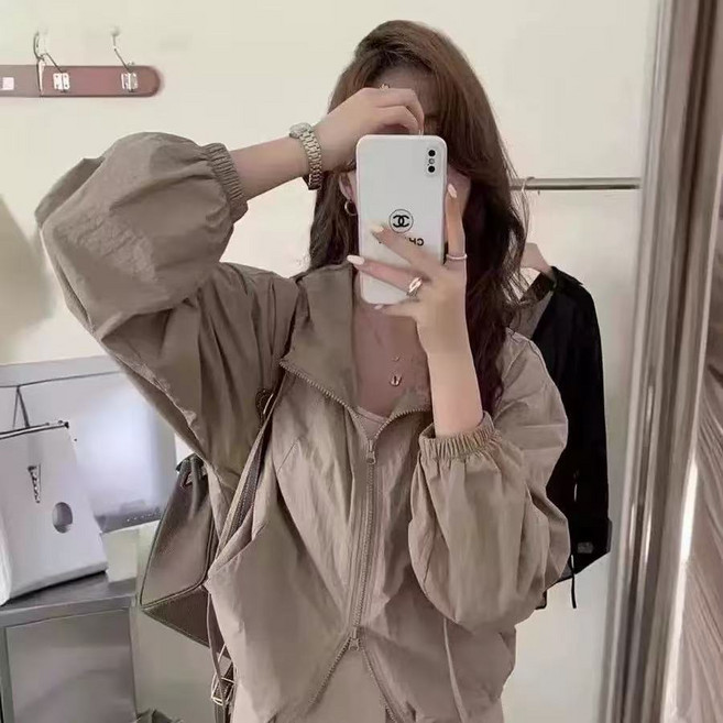 Siluno 여름 자외선차단 후드 바람막이 데일리 아우터