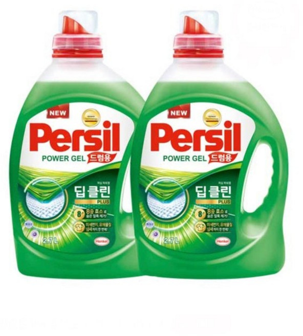 퍼실 딥클린 파워젤 드럼용 액상세제 본품, 2.7L, 4개