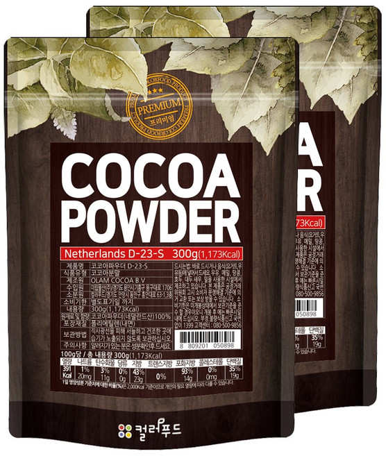 colorfood 코코아 파우더, 300g, 1개입, 2개