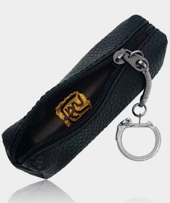 1+1 스크래치 파손방지 인감도장 케이스 가죽재질 도장지갑 보관함 블랙, 단품