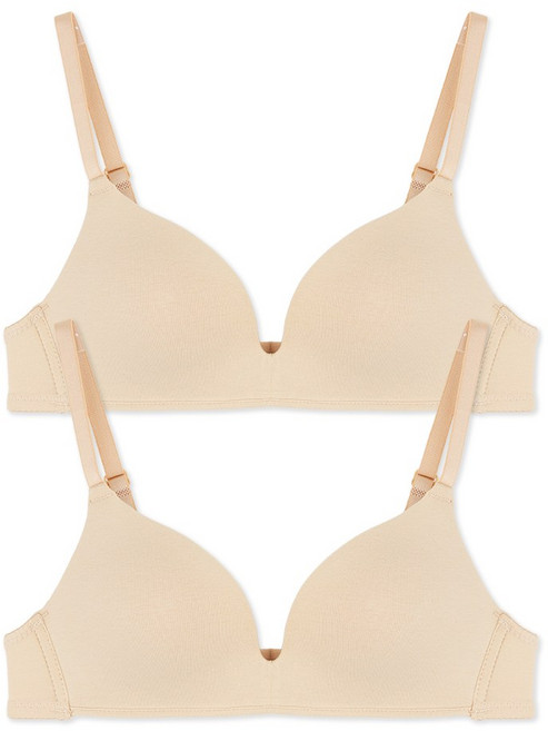 [애프터문] 순면 노와이어 데일리 저중심 브라 2매 세트