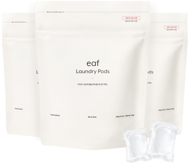 이아프 고농축 캡슐세제 올인원 향기루틴, 30개입, 3개