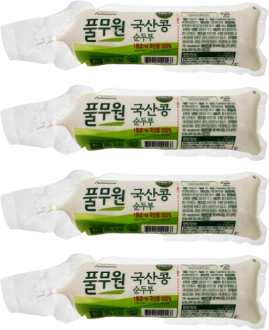 풀무원 국산콩 순두부 350g, 4개